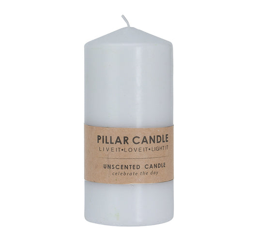 Κερί κορμός 6.5x14cm,λευκό χρ.