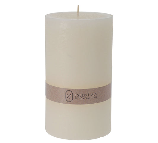 Κερί κορμός 9x15cm, ρουστίκ, λευκό