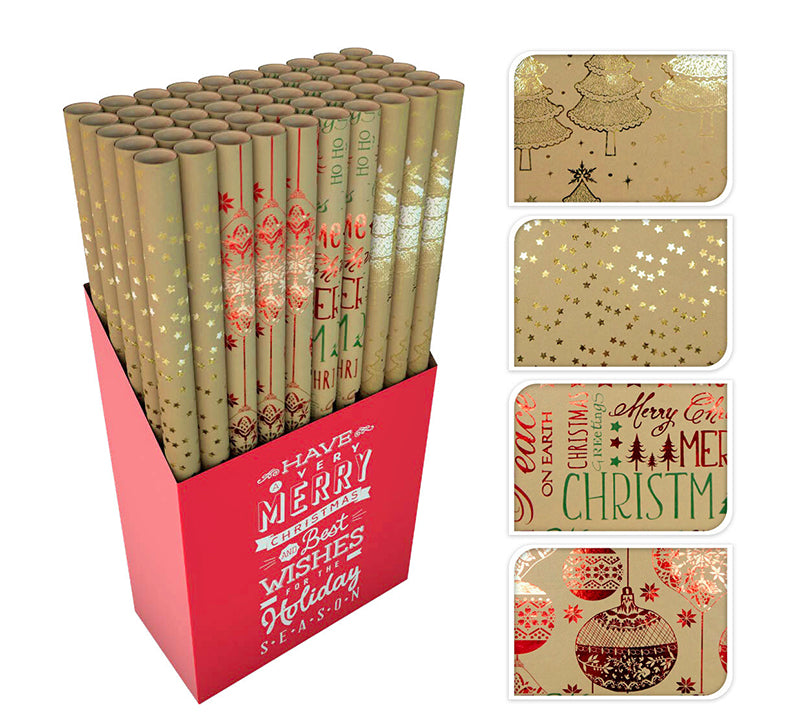 Χαρτί περιτυλίγματος κραφτ 70cm x 2μ.(57γρ.),4σχδ.