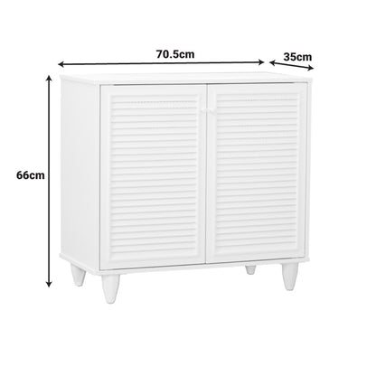 Παπουτσοθήκη-ντουλάπι Ronan pakoworld σε λευκή απόχρωση 70.5x35x66εκ