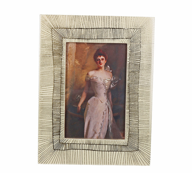 φωτ/θήκη πολυρέζιν, εκρού,10x15cm