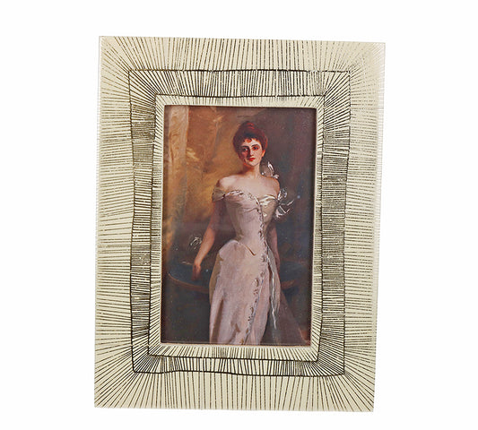 φωτ/θήκη πολυρέζιν, εκρού,10x15cm