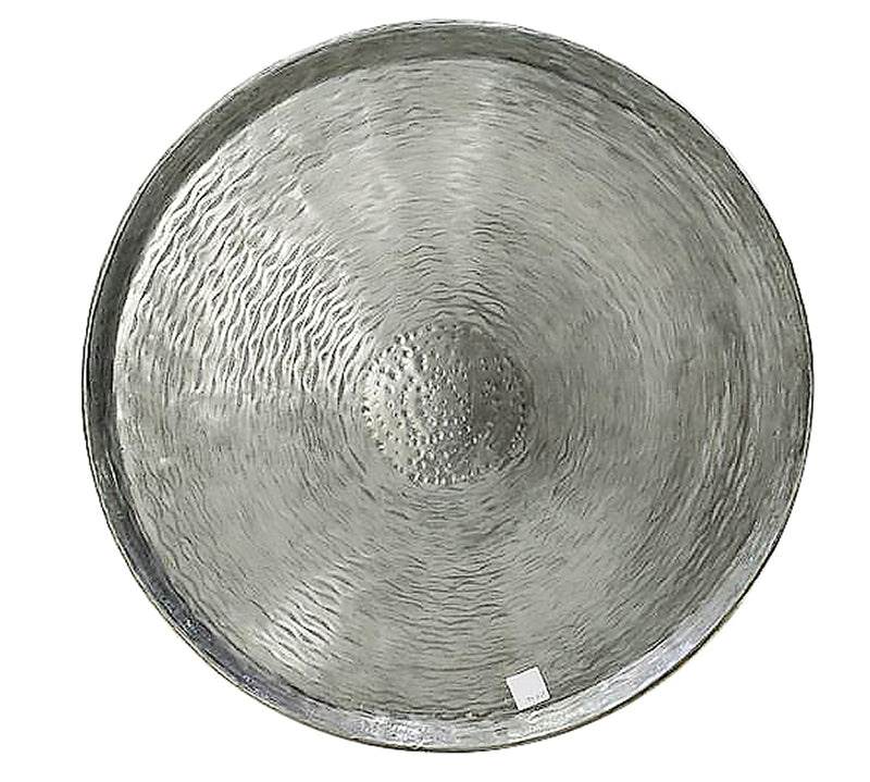 Σφυρήλατη πιατέλα αλουμινίου, γυαλιστερό ασημί ,48cm