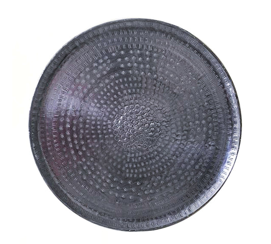 Σφυρήλατη πιατέλα αλουμινίου, μολυβί ,48cm