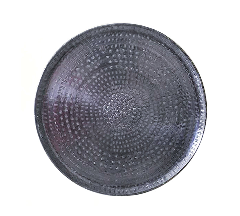 Σφυρήλατη πιατέλα αλουμινίου, μολυβί ,38cm