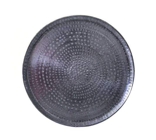 Σφυρήλατη πιατέλα αλουμινίου, μολυβί ,38cm