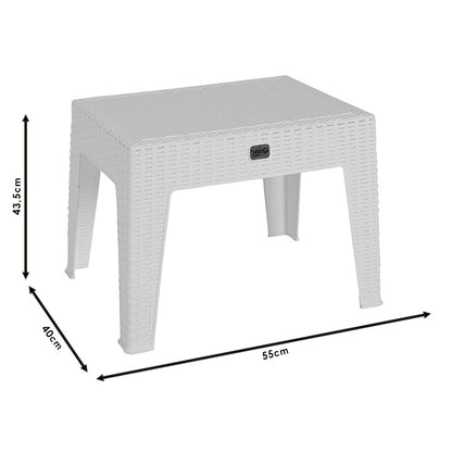 Τραπέζι Cosmic pakoworld PP λευκό 55x40x43.5εκ