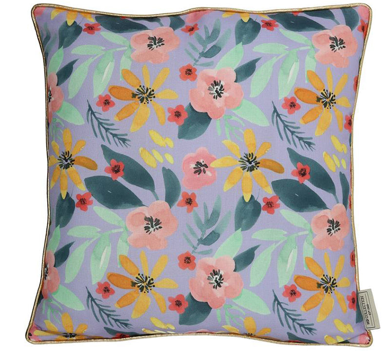 Μαξιλάρι floral λιλά, 45x45cm