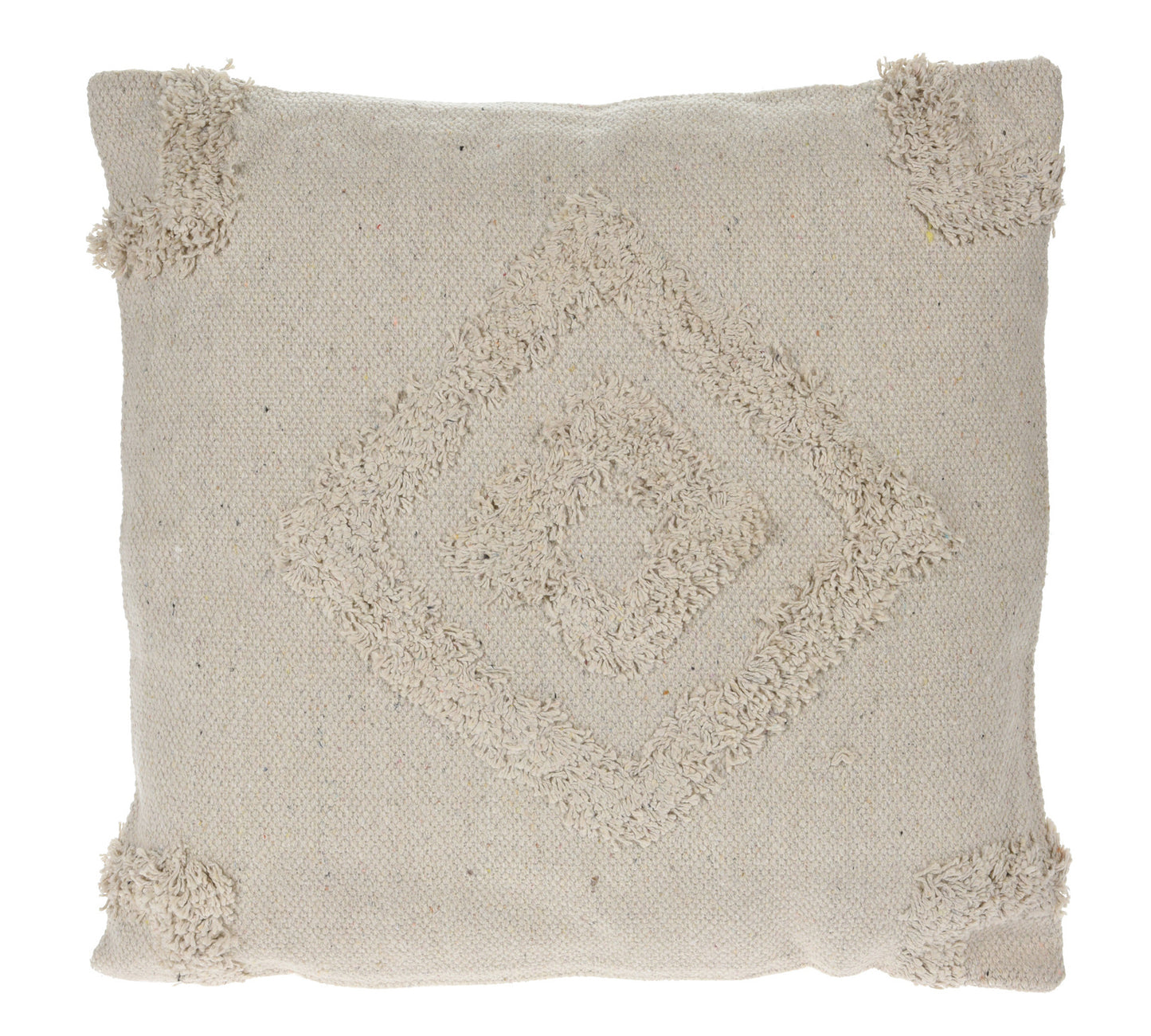 Μαξιλάρι από εκρού καμβά, ανάγλυφο σχδ.,45x45cm