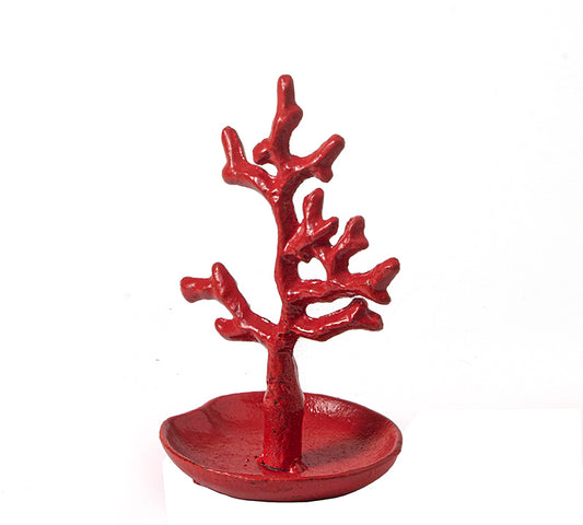 Διακοσμ/κο κοράλι & stand μπιζού από μαντέμι, 20,5cm