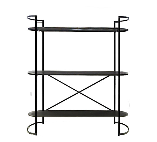 Οβάλ μεταλλική ραφιέρα με 3 ράφια 152x161cm