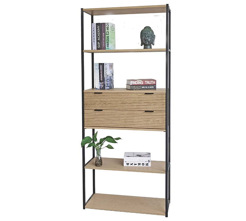 Ραφιέρα με 2 ράφια & 4 συρτάρια,200cm