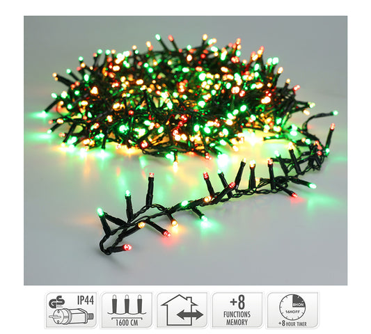 800Led-(IP44) 8 πρόγρ. μνήμη & timer κόκκινο/πράσινο ή Extra θ.λευκό,16μ.