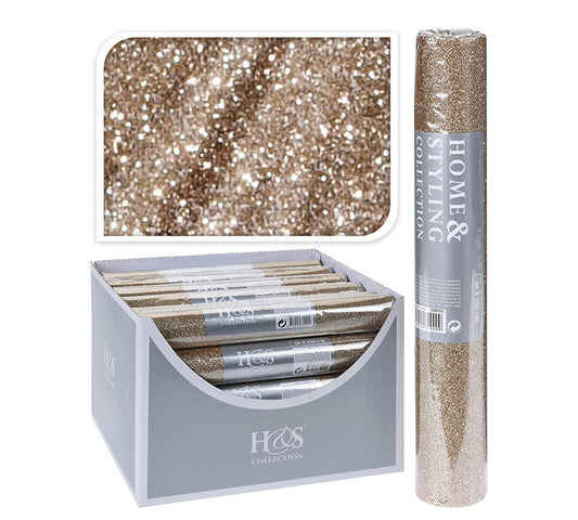 Ύφασμα οργάνζα σε χρυσό glitter,28x250cm