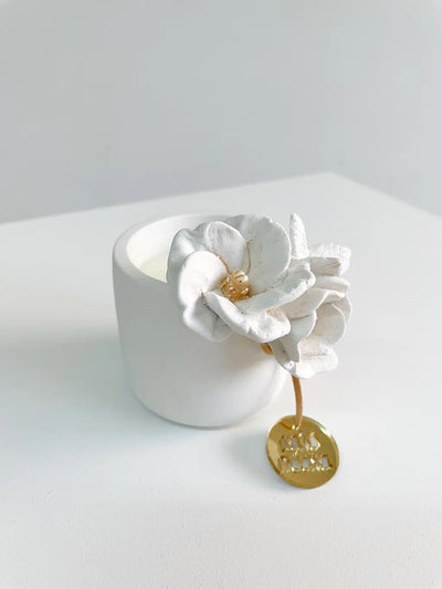 ΕΠΙΤΡΑΠΕΖΙΟ ΚΕΡΙ ΨΗΛΟ ΛΟΥΛΟΥΔΙΑ ΛΕΥΚΟ MANAKOU - ΠΑΣΧ26-Λ07-04