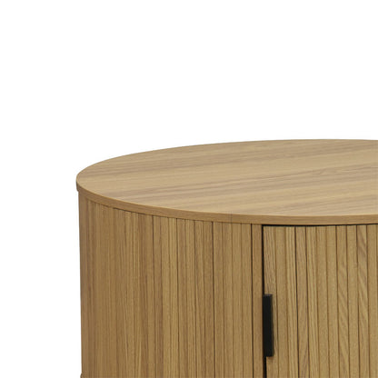 Τραπέζι σαλονιού Scandi pakoworld MDF σε φυσική απόχρωση Φ80x35.5εκ