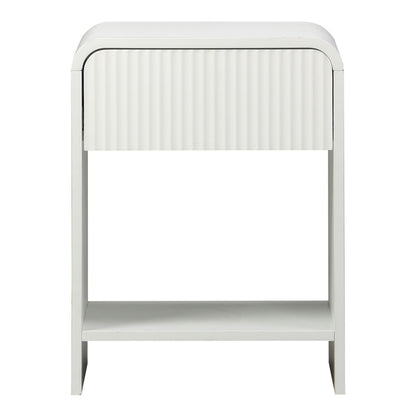 Κομοδίνο Lemperto pakoworld MDF σε λευκή απόχρωση 40x40x53εκ