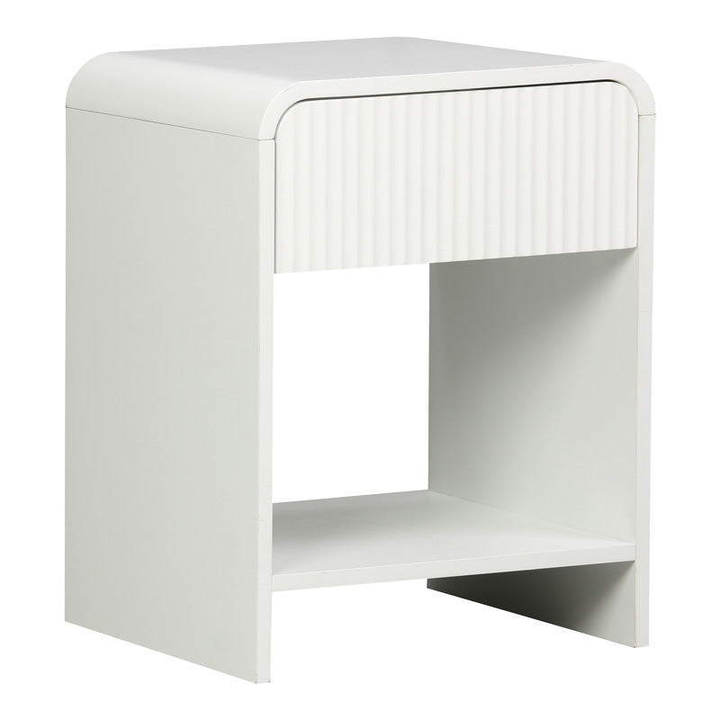 Κομοδίνο Lemperto pakoworld MDF σε λευκή απόχρωση 40x40x53εκ