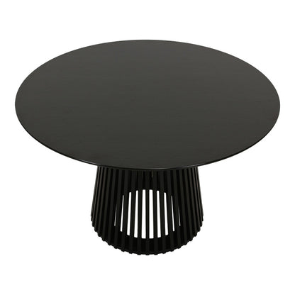 Τραπέζι Domonic pakoworld mdf σε μαύρη απόχρωση Φ120x75εκ