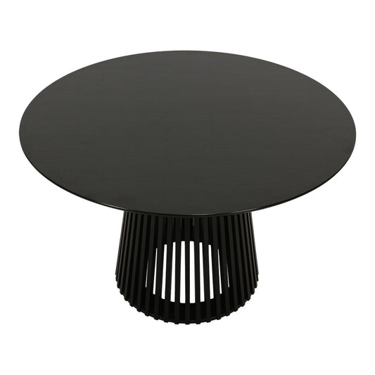 Τραπέζι Domonic pakoworld mdf σε μαύρη απόχρωση Φ120x75εκ
