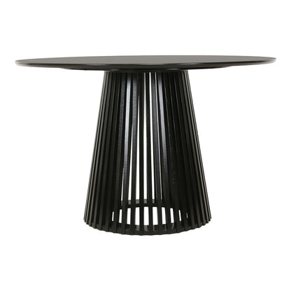 Τραπέζι Domonic pakoworld mdf σε μαύρη απόχρωση Φ120x75εκ