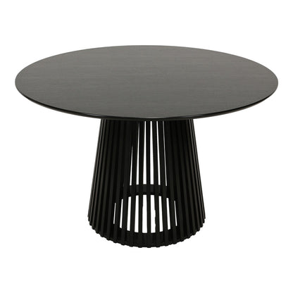 Τραπέζι Domonic pakoworld mdf σε μαύρη απόχρωση Φ120x75εκ