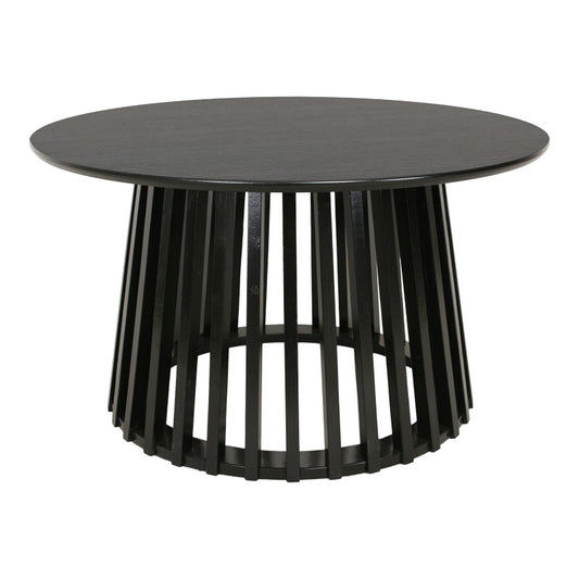 Τραπέζι σαλονιού Domonic pakoworld mdf σε μαύρη απόχρωση Φ80x45εκ