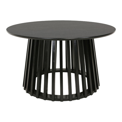 Τραπέζι σαλονιού Domonic pakoworld mdf σε μαύρη απόχρωση Φ80x45εκ