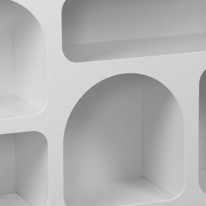 Μπουφές Emersi pakoworld με ράφια mdf σε λευκή απόχρωση 164x34x76εκ