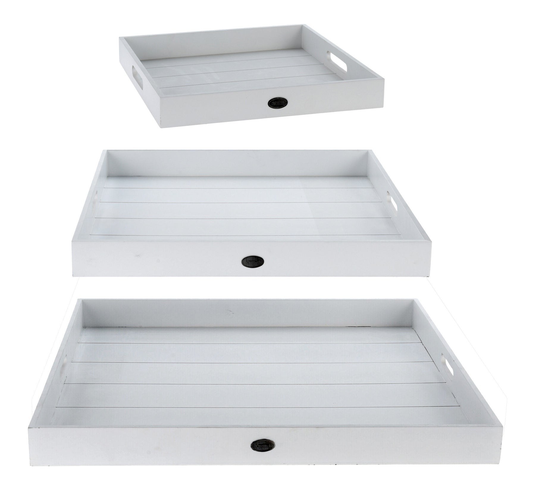 Ξύλινοι δίκοι Σετ 3τεμ.σε λευκό χρ.,34/48/58cm