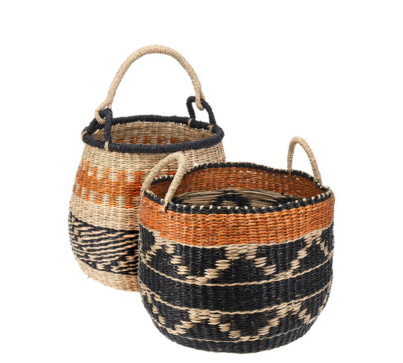 Καλάθια seagrass σε boho σχέδια,27/29cm