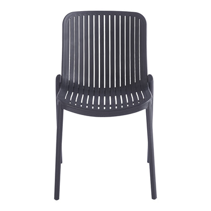 Καρέκλα Teragi στοιβαζόμενη pakoworld pp με UV protection ανθρακί 58x43.5x82εκ