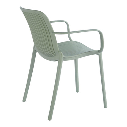 Πολυθρόνα Teragi στοιβαζόμενη pakoworld pp με UV protection μέντα 59x57x82εκ