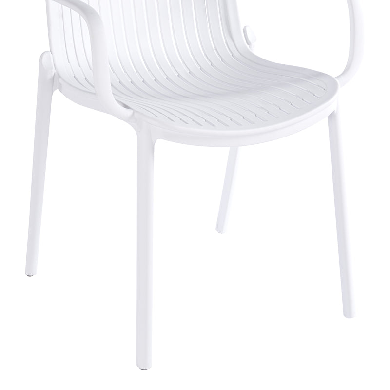 Πολυθρόνα Teragi στοιβαζόμενη pakoworld pp με UV protection λευκή 59x57x82εκ