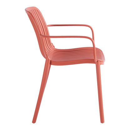 Πολυθρόνα Teragi στοιβαζόμενη pakoworld pp με UV protection terracotta 59x57x82εκ