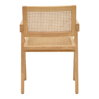 Πολυθρόνα Winslow pakoworld φυσικό rubberwood 52x59x79εκ