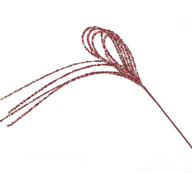 Beaded bow spray Burgundy,90cm