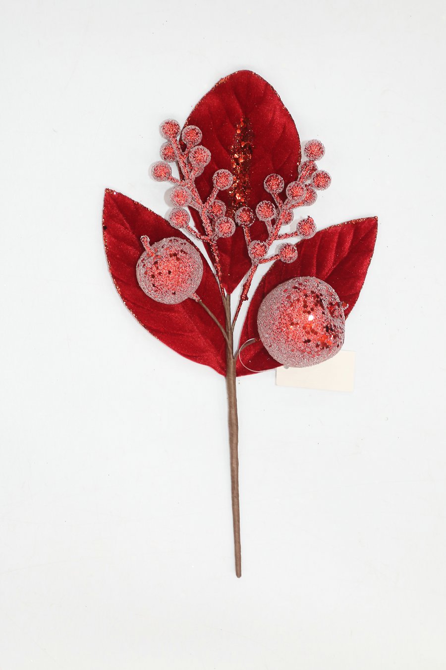 Beaded apple pick red clr,35cm