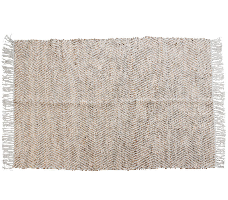 Χαλί "zig zag" μπεζ/λευκό 120x180cm