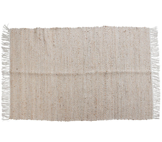 Χαλί "zig zag" μπεζ/λευκό 120x180cm