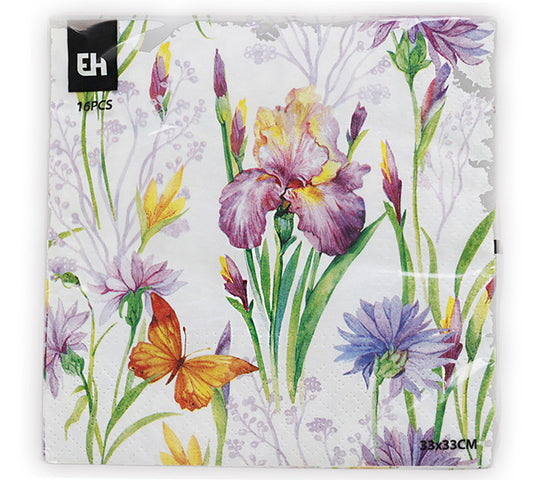 Χαρτοπετσέτες 33x33εκ συσκ.16τεμ.σε 3 ανοιξιάτικα floral prints