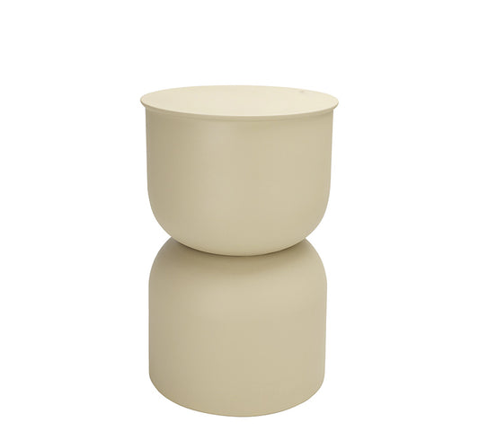 Side table "U" σε εκρου χρώμα διαμ.31cmx46cm