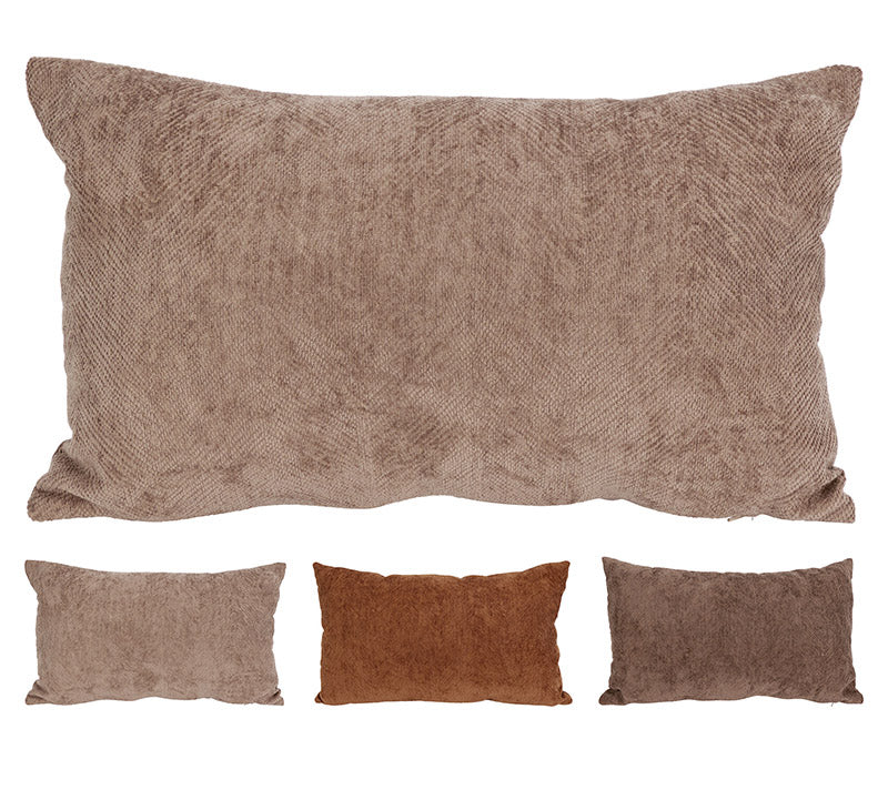 Μαξιλάρι ύφασμα σενίλ 30x50cm, 3χρωμ.