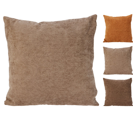 Μαξιλάρι ύφασμα σενίλ 45x45cm, 3χρωμ.