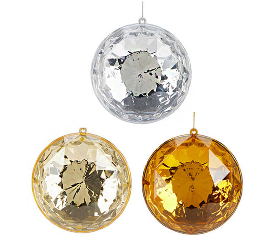 Aκρυλικό στολίδι διαμάντι σε 3 χρωμ.,10.5cm