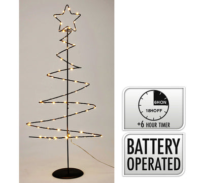 Φωτιζόμενο συρμάτινο έλατο με 63Led&Timer,65cm