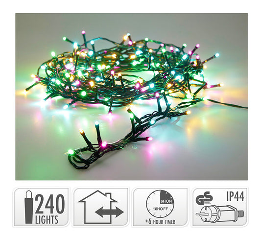 240Led-(IP44) 8 πρόγραμ., μνήμη,timer,πολυχρ.,18μ.