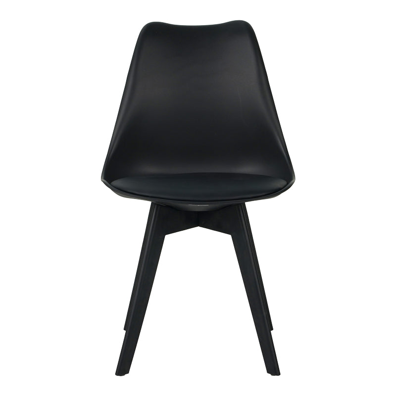 Καρέκλα Gaston I pakoworld PP-PU σε μαύρη απόχρωση 48.5x53.5x81.5εκ