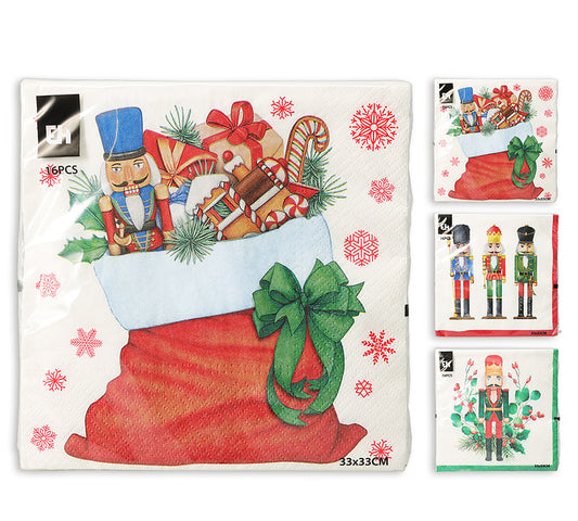 Χαρτ/σέτες 33x33εκ σετ 16τεμ.,3σχ.καρυοθραύστη