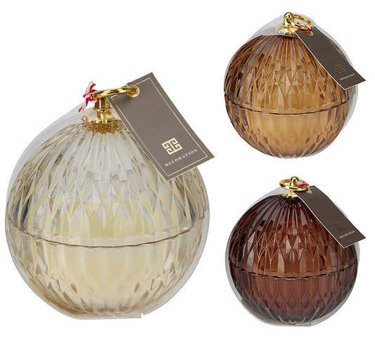 Αρωμ.κερί σε γυάλινη μπαλλα δ.12cm σε 3χρμ.